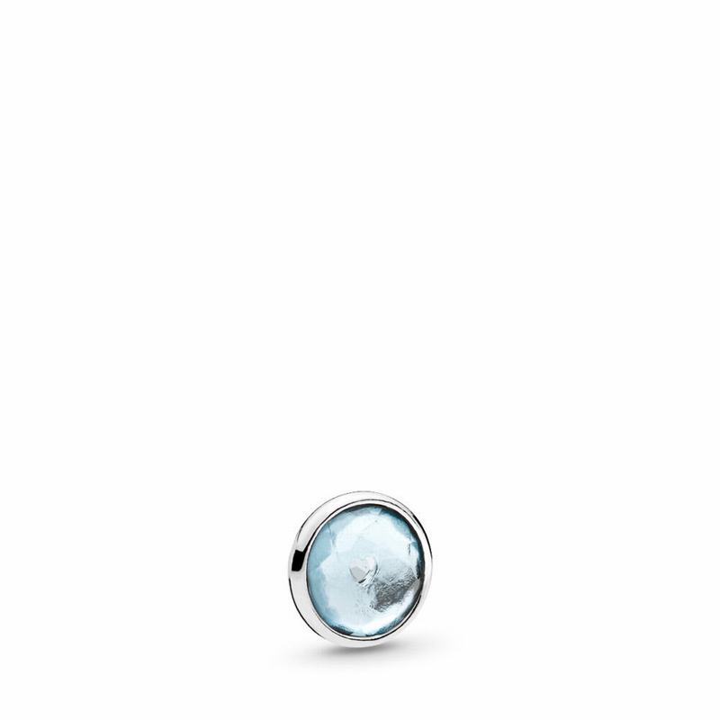 Pandora Australia March Droplet Petite Locket Charm - Sterling Silver | DYSBHG094